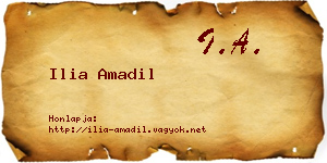 Ilia Amadil névjegykártya